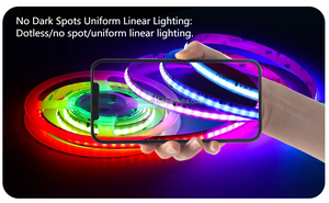 Tira de LED COB RGBIC RGBW direccionable de 12/24 V, súper brillante, impermeable, 784 LED/m, 5 años de garantía - Product Image 5