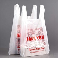 Direkt ab Werk Günstige Kundenspezifische Plastiktüten mit Logo T-Shirt Plastik-Einkaufstaschen Poly-Plastik-Einkaufstaschen mit Henkel