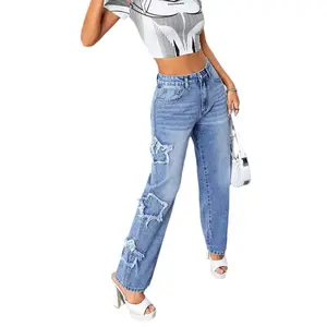 Custom Summer Spring New Bell Bottom Jeans, 2024 Woman s Slim-fit Denim Jeans For Women/