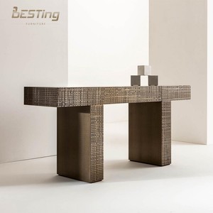 Mobilier <span class=keywords><strong>scandinave</strong></span> de salon avec tiroirs <span class=keywords><strong>Console</strong></span> de luxe en bois massif/métal sculpté <span class=keywords><strong>Table</strong></span> en béton - Product Image 2