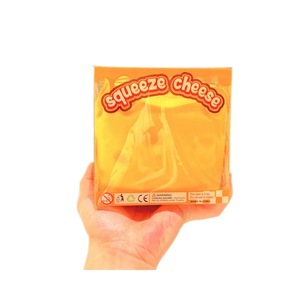 Juguete Antiestrés de Silicona con Forma de Queso Gigante, 10 cm, para Aliviar el Estrés, Regalo Realista con Forma de Comida, Marca BOTUBrand - Product Image 2