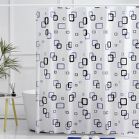 Rideau de douche en PEVA de haute qualité, motif floral fantaisie, rideau de douche à motifs de feuilles