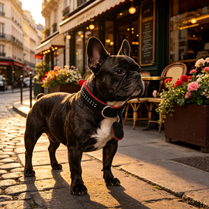 Collier de luxe en cuir pour chien, orné de diamants, en cuir de vachette véritable, pour bouledogue français, <span class=keywords><strong>pitbull</strong></span>, bijoux esthétiques pour chien - Product Image 1