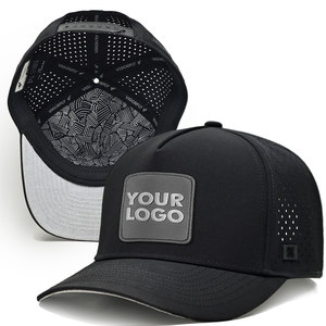 Custom Logo 5 Panel Baseball <b>Cap</b> Breathable <b>Waterproof</b> Perforated Sports Hat Adjustable Unisex Outdoor Trucker <b>Cap</b> - Product Image 2