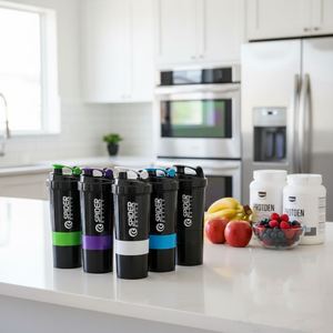 Botella Deportiva de 500 ml Libre de BPA para Mezclar, Organizador de Pastillas, Contenedor de Proteínas, Apta para Lavavajillas, Portátil, para Hidratación Deportiva - Product Image 1