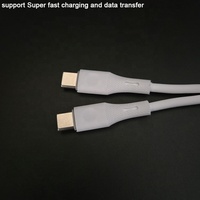 Logotipo impreso Diámetro exterior 3,8mm Goma de silicona líquida súper flexible USB C a USB Tipo C Cables