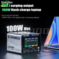 Station de charge sans fil de bureau G-POWER 160W pour téléphone, chargeur mobile, affichage de l'écran, charge rapide magnétique 15W