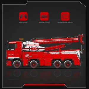 Mould <span class=keywords><strong>King</strong></span> 19008 MOC City Car, modèle de camion de remorquage motorisé APP/RC, <span class=keywords><strong>jouet</strong></span> de construction en briques à assembler soi-même pour enfants, cadeau, ensembles de blocs de construction - Product Image 4