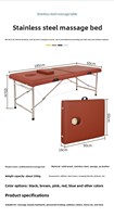 Table de massage pour salon de beauté avec différentes couleurs au choix