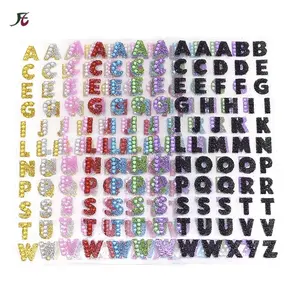 Strass décoratifs autocollants dos plat adhésif acrylique et Gel paillettes mousse gemmes lettre autocollants A-Z