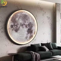JYLIGHTING Lampe de chevet ronde décorative en forme de lune pour la maison