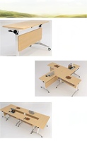 Table de conférence moderne en métal pliable à plateau relevable et pivotant, empilable, pour usage domestique, bureau, commercial, scolaire, réunions, hôpitaux, hôtels