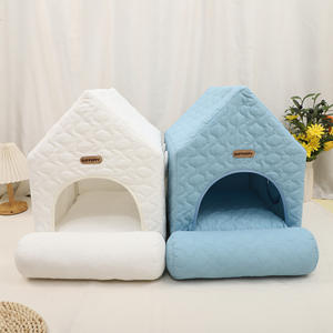 Cartoon <span class=keywords><strong>Cave</strong></span> Cute Dogs Haustiere Katzen Haus für Winter Pet House - Product Image 1