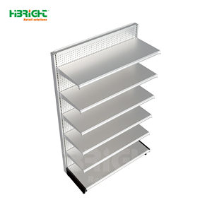 Supermarket <b>Shelf</b> Metallic Retail Display Rack Pegboard Gondola Shelving for Convenience Store - Product Image 1