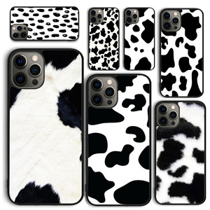 Coque de téléphone en silicone TPU mince imprimé peau de vache tachetée pour <span class=keywords><strong>iPhone</strong></span> 16 15 14 12 <span class=keywords><strong>13</strong></span> <span class=keywords><strong>Mini</strong></span> PLUS X XS XR 11 PRO MAX coque arrière - Product Image 1
