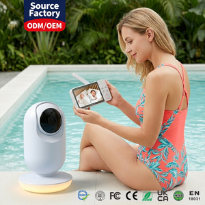 กล้องวงจรปิดอัจฉริยะ Tuya Smart WiFi สำหรับเด็ก หน้าจอ IPS 5 นิ้ว ความละเอียด 720P พร้อมระบบตรวจจับการเคลื่อนไหว AI ตรวจจับเสียงร้องไห้ และไฟกลางคืน - Product Image 1