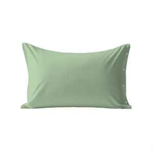 Taie d'oreiller 100% coton vert 50X75Cm taille UK - Product Image 3