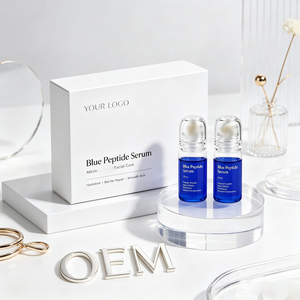 Custom Scent OEM Blue Peptide Facial Smear Serum Visibly Soften Aging Skin Texture Small Batch Custom Production - Product Image 4