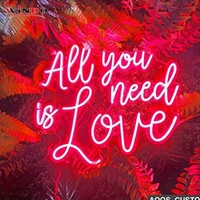 Enseigne néon personnalisée Mains en prière, Décoration murale artistique avec initiales pour Mariage, Fournitures de fête, Baby Shower, Enseigne néon publicitaire