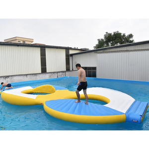 Parcours d'obstacles gonflable flottant commercial de grande taille |   Attraction aquatique à 8 pampilles pour lacs et zones côtières - Product Image 5