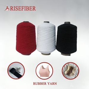 Latex <strong>Polyester</strong> Cover Rubber Thread Elastic <strong>Yarn</strong> <strong>100</strong>#/75/75 for Knitting Socks Dyed Melange and Raw Pattern Use for Weaving - Product Image 2