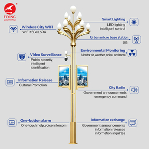 <span class=keywords><strong>Poteau</strong></span> intelligent galvanisé personnalisable pour la ville connectée : 5G, WiFi, CCTV, borne de recharge VE, éclairage public IoT, étanchéité IP-65, haute performance - Product Image 2
