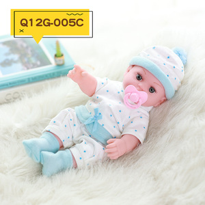30cm Simulation Doll Soothing Reborn Baby <b>Vinyl</b> Children's Toy Female Baby Doll Wholesale - Product Image 1