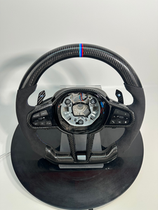 Volant en fibre de carbone pour BMW F40 F44 G20 G22 G23 G26 G29 G42 M240i M340i G30 G32 G01 G02 G05 G06 G07 G14 G15 G16 G11 - Product Image 6