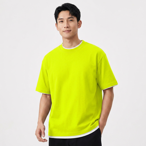 Camiseta Unisex OEM para Hombre, Transpirable, de Algodón/Fibra de Bambú, Cuello Redondo, Ecológica, con Bolsillo en el Cuello, Estilo Casual Elegante, Tallas Grandes - Product Image 1