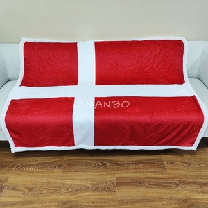 Coperta Sherpa Personalizzata con Bandiera Stampata Digitalmente, Plaid in Morbido Pile Sublimato con Bandiera Nazionale, Regalo per Tifosi Sportivi - Product Image 3