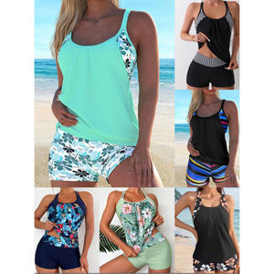 Usine de haute qualité en gros mode imprimé Sexy taille haute Bikini deux pièces maillot de bain pour les femmes - Product Image 1