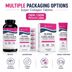Tabletas de Super Colágeno OEM ODM con <span class=keywords><strong>Vitamina</strong></span> <span class=keywords><strong>C</strong></span> y Biotina <span class=keywords><strong>para</strong></span> Apoyo a la Belleza, Fabricante de Marca Privada, Fórmula Personalizada, MOQ Bajo, Vegano - Product Image 2