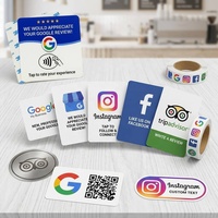 Carte NFC étanche pour avis Google, en PVC, puce NTAG213, pour restaurant, hôtel, boutique, plaque signalétique pour réseaux sociaux, carte NFC à tapoter