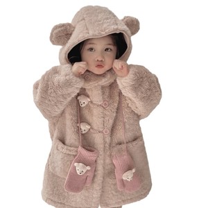 2025 nuovo elegante maglione di <span class=keywords><strong>pelliccia</strong></span> da ragazza <span class=keywords><strong>cappotto</strong></span> foderato in pile per l'autunno inverno abbigliamento invernale <span class=keywords><strong>con</strong></span> imbottitura in cotone - Product Image 5