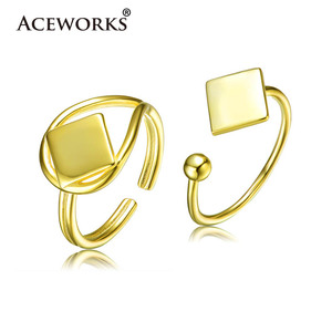 ACEWORKS Women's <b>Adjustable</b> <b>Ring</b> Custom <b>Rings</b> Blanks for Engraving - Product Image 2