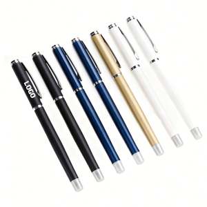 Luxe Professionele Elegante <span class=keywords><strong>Promo</strong></span> Black Roller Metalen Balpennen Logo Slogan Merk Aluminium Gelpen - Product Image 1