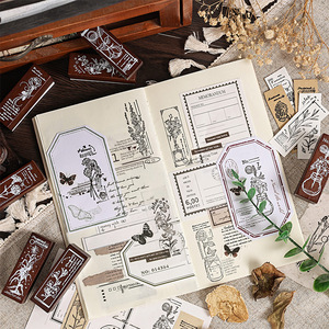 Tampon décoratif en bois avec la beauté plantes en caoutchouc fleurs Idéal pour les revues de scrapbooking exclusivité transfrontalière - Product Image 3