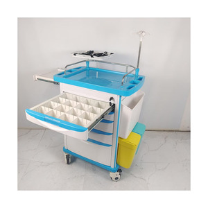 <span class=keywords><strong>Herta</strong></span> pratique hôpital meubles véhicule de sauvetage chariot ABS anesthésie voiture métal médical chariot roues pratiques - Product Image 2