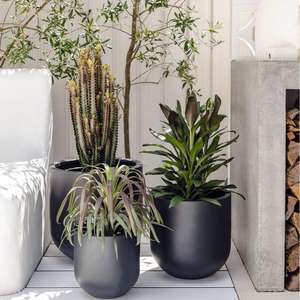 ديكور مكتبي بتصميم حديث 36 بوصة مربع من الألياف الزجاجية متعدد الألوان قائم على الأرض أصيص زهور للاستخدام في الحدائق - Product Image 6