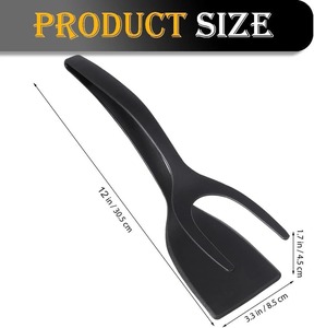 Nueva Espátula 2 en 1 con Pinzas para Voltear Huevos, Espátula de Nylon con Revestimiento Antiadherente para Hacer Panqueques, Pescado, Tostadas Francesas y Omelets - Product Image 2