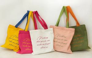Custom Tote Bag for Women, Canvas Tote Bag with 2 Inner Pockets, Reusable Grocery <b>Shopping</b> <b>Cloth</b> Bags with Embroidery - Product Image 3