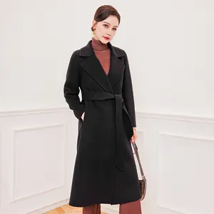 Новинка Осень-зима 2022 модное женское длинное шерстяное пальто в Корейском стиле