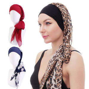 Bandeaux pour femmes musulmanes à <span class=keywords><strong>cheveux</strong></span> longs Chapeaux de <span class=keywords><strong>cancer</strong></span> Bandana en coton extensible Écharpe Turbans - Product Image 1