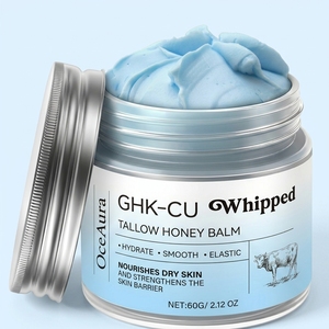 Crème hydratante bio au collagène pour le <span class=keywords><strong>visage</strong></span>, soin de la peau, baume fouetté au suif de bœuf et au miel GHK-CU, marque privée - Product Image 1