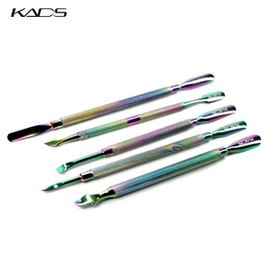 5Pcs Rainbow Nail Cuticle Pusher Stainless Steel Nail Nipper Dead Skin Push Remover <b>Pedicure</b> Manicure Nail Care <b>Tools</b> - Product Image 5