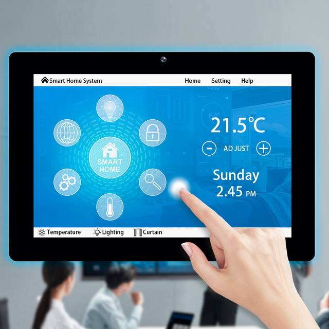 10 13.3 15.6 21.5 Inch Android Tablet Meeting Room Touch Screen Poe Led Light Wall Mount Conference Display