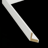 Marco Flotante de Madera de Pino Blanco y Negro de Calidad de Galería Personalizado para Lienzos, Pinturas al Óleo, Arte de Pared, Exhibición en Galerías, Modelo 2596