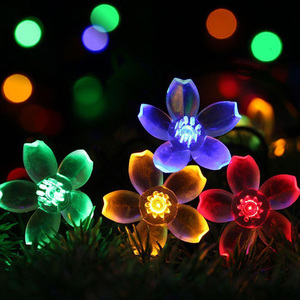 12m 100LEDs <strong>Solar</strong> Garden Decoration <strong>Light</strong> <strong>Flower</strong> Cherry Blossom Led Sakura <strong>Solar</strong> <strong>String</strong> <strong>Lights</strong> for Christmas Holidaying - Product Image 3