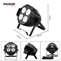 Paquete de 8 Luces LED Par COB de 200W, Cuatro Ojos, Blanco Cálido, con Control DMX512, Clasificación IP33, Carcasa de Aluminio Fundido, para DJ