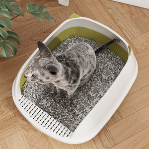 <b>Extra</b> <b>Large</b> Cat Litter <b>Box</b>, Semi-Enclosed Cat Toilet, Anti-Sand-Trapping, <b>Extra</b> Small Kitten Poop <b>Box</b>, All Cat Supplies - Product Image 4